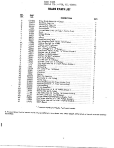 Snow Blade 2 Diagram and Parts List for 34470B  Lawn Boy Snow Blower